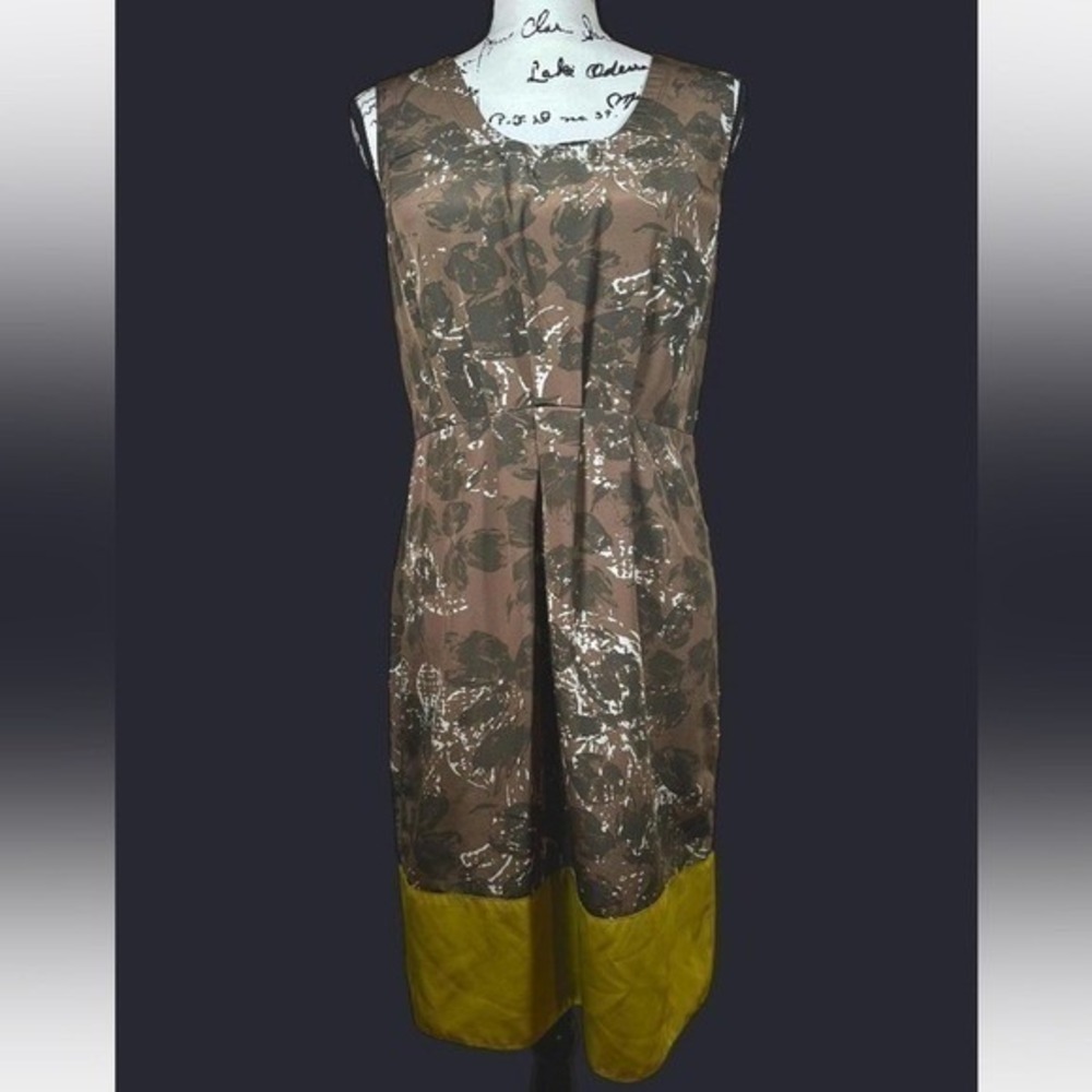 Simply Vera Sleeveless Midi Dress Womens Size 4 Sheath Dress Floral Boho Chic